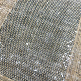 7’10 x 10’7 Classic Vintage Tabriz Rug Muted Denim Blue & Dark Beige '5094