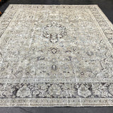 9’5 x 12’9 Classic Antique Rug Muted Black, Sage & Gray '5331