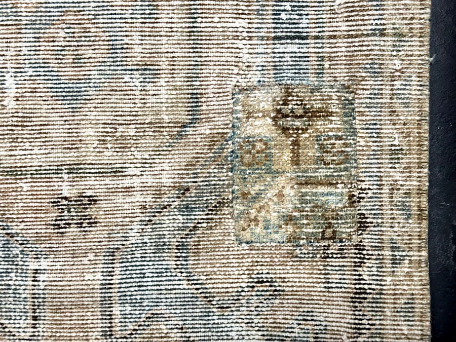 2'5 x 9’7 Classic Vintage Runner Muted Gray-Blue & Beige