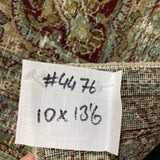 10’ x 13’6 Classic Antique Rug Turquoise Blue, Wine, & Moss Green  SB '4476