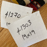 Set of 2 Vintage Turkish Kilim Pillows 19” x 19” Wool Carpet Fragment 1970's (cover only) 1270, 1303