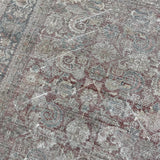 9’4 x 12’6 Classic Antique Rug Muted Gray, Red & Blue '5268
