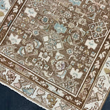 3’2 x 15’2 Classic Vintage Runner Muted Brown, Beige & Denim '5309