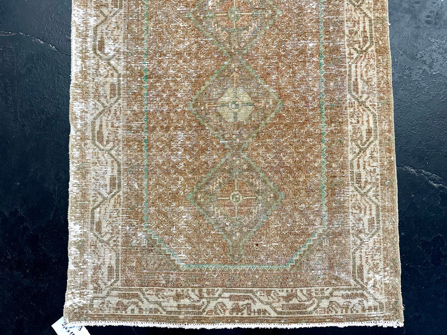 2’6 x 15’8 Classic Vintage Runner Muted Copper, Taupe & Green