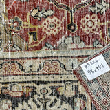 9’6 x 13’1 Classic Antique Rug Muted Warm Red, Black & Beige '5326