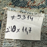 2’10 x 11’7 Classic Antique Runner Muted Denim Blue & Gray