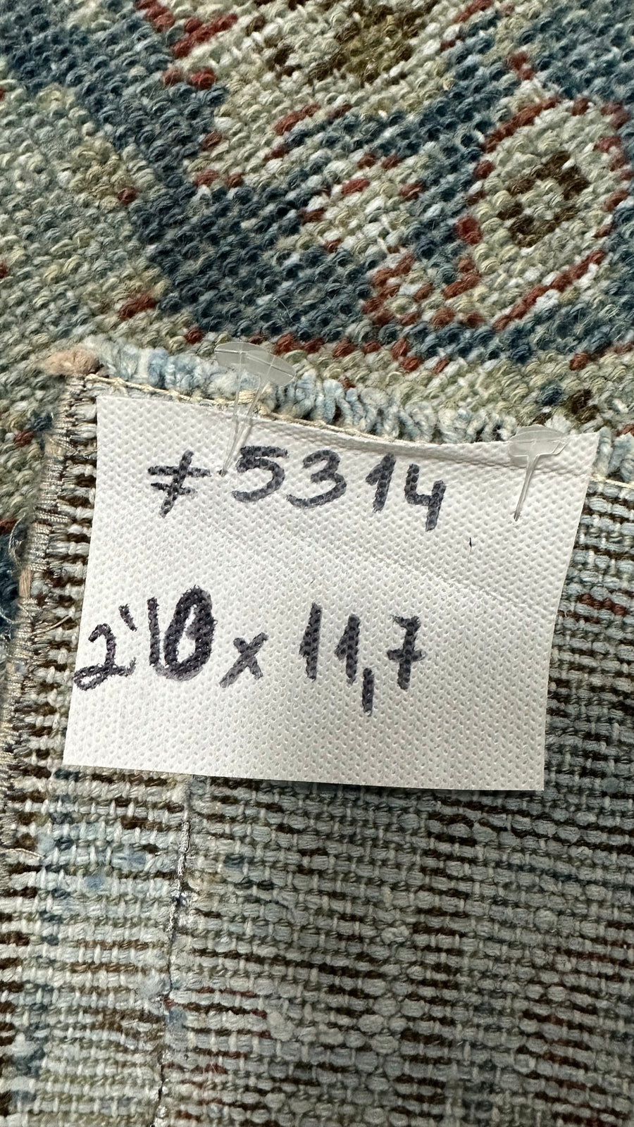 2’7 x 11’7 Classic Antique Runner Muted Denim Blue & Gray