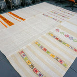 9 x 10 MCM Organic Hemp Rug Vintage Turkish Ecru '1918
