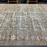 10’4 x 13’6 Classic Antique Rug Muted Dark Denim, Rust & Brown '5329