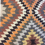 5 X 10 Vintage Turkish Kilim Earth Tones Geometric Navajo ish