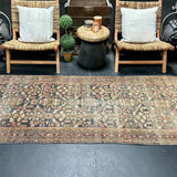 3’7 x 15’4 Classic Antique Runner Muted Black, Copper & Beige