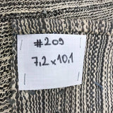 MCM 7 X 10 Vintage Turkish Kilim Hemp and Goat Hair Tweed Cream Black Gray