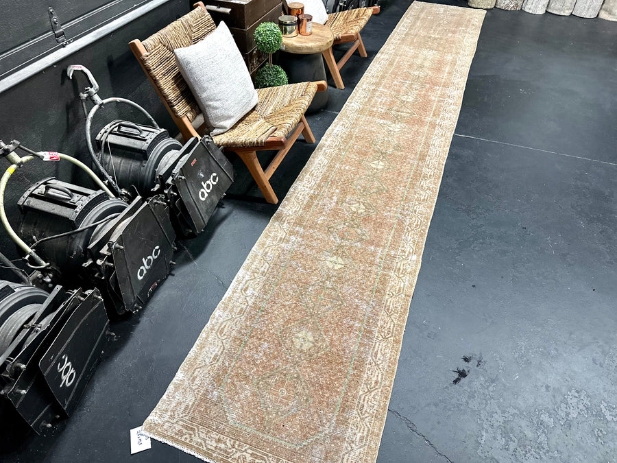 2’6 x 15’8 Classic Vintage Runner Muted Copper, Taupe & Green