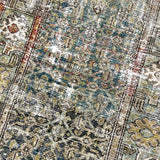 3’2 x 13’1 Classic Antique Runner Muted Turquoise Blue, Gray & Green '5350