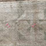 1’6 x 3’1 Antique Turkish Taspinar Rug Muted Greige, Sage & Pink