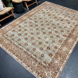 7’ x 10’1 Classic Vintage Rug Copper, Sea Blue & Bronze '4940