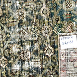 3’2 x 13’1 Classic Antique Runner Muted Turquoise Blue, Gray & Green '5350