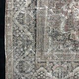 10’8 x 13’7 Classic Antique Rug Muted Black, Gray + Red '4288