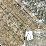 7’10 x 10’7 Classic Vintage Tabriz Rug Muted Denim Blue & Dark Beige '5094