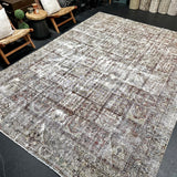 8’8 x 12’5 Classic Vintage Rug Muted Wine, Blues, Greens