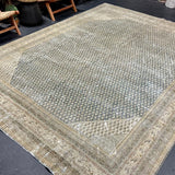 8’8 x 11’5 Classic Vintage Tabriz Rug Muted Midnight Blue, Gray & Taupe '5312