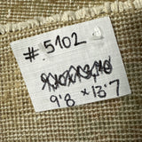 9’8 x 13’7 Classic Vintage Carpet Muted Beige, Gray & Sea Foam