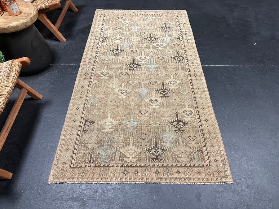 3’7 x 6’8 Classic Antique Rug Muted Taupe, Camel & Blue