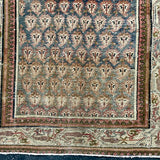 3’5  x 20’5 Classic Antique Runner Muted Blue-Black, Gray & Copper