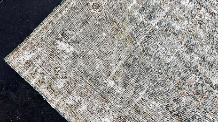 10’ x 12’11 Classic Antique Rug Muted Denim, Terra Cotta & Gray