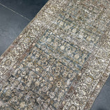 3’4 x 9’7 Classic Antique Runner Muted Blue, Bone, Green & Gray SB