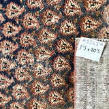 3’5  x 20’5 Classic Antique Runner Muted Blue-Black, Gray & Copper