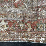 10’4 x 13’6 Classic Antique Rug Muted Dark Denim, Rust & Brown '5329