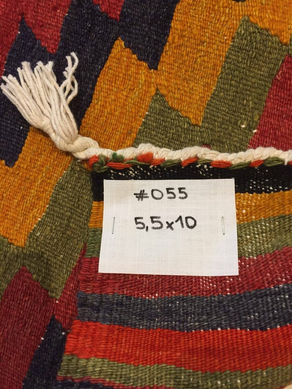 5 X 10 Vintage Turkish Pink Kilim  Geometric Southwestern Navajo