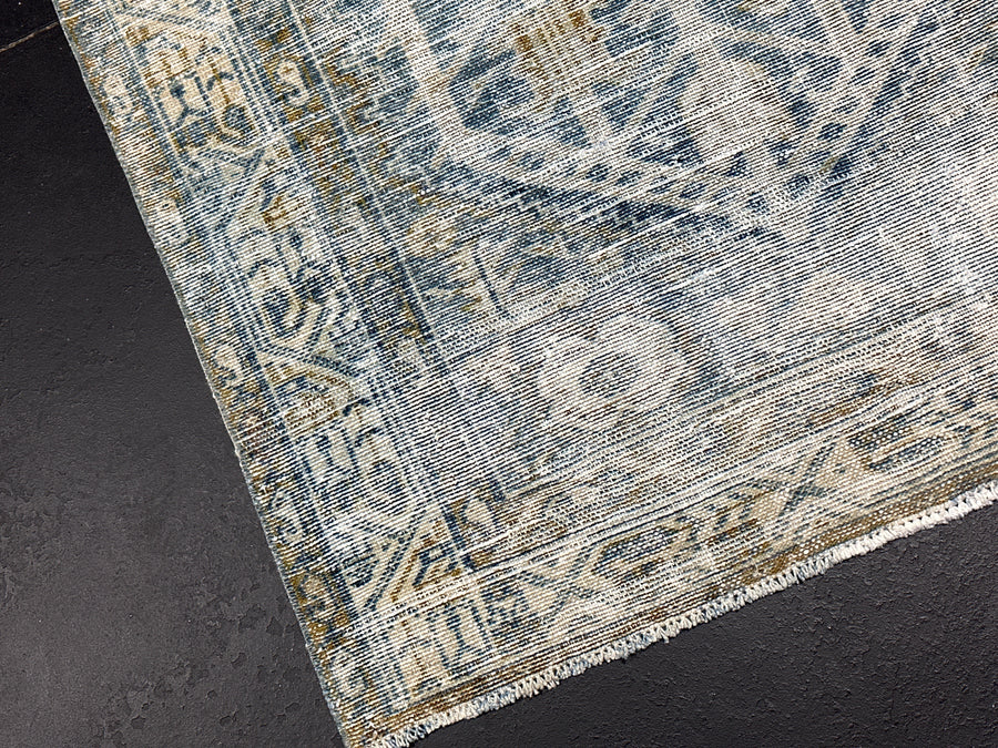 3’3 x 4’10 Classic Antique Rug Muted Denim Blue, Camel & Bone SB