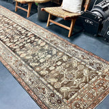 3’6  x 15’6 Classic Antique Runner Muted Black, Gray & Copper '5341