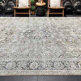 9’5 x 12’9 Classic Antique Rug Muted Black, Sage & Gray '5331