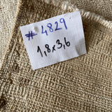 1’8 x 3’6 Antique Turkish Taspinar Rug Muted Greige, Taupe & Cobalt
