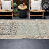 3’7 x 13’ Classic Antique Runner Muted Denim Blue & Gray '5305