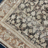 10’7 x 13’8 Classic Antique Rug Muted Black, Gray & Copper '5294
