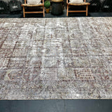 8’8 x 12’5 Classic Vintage Rug Muted Wine, Blues, Greens