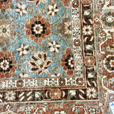7’ x 10’1 Classic Vintage Rug Copper, Sea Blue & Bronze '4940