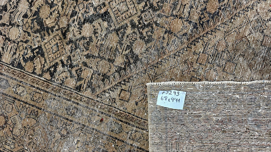 6’8 x 9’11 Classic Antique Rug Muted Black, Camel & Copper