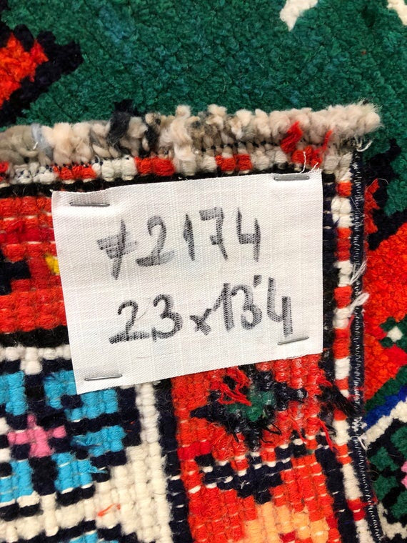 2'3 x 13'4 Vintage Herki Runner Bright Colorful Turkish
