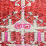 3 x 15 MCM Oushak Runner Turkish Red and Pink