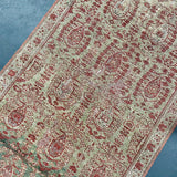 2’6 x 16’6 Long Classic Antique Runner Muted Sage, Copper & Gray