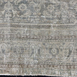 8’10 x 11’10 Classic Antique Rug Muted Beige, Forest Green & Camel Brown