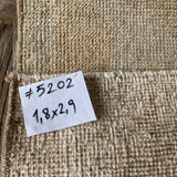 1’8 x 2’9 Vintage Oushak Runner Muted Light Camel, Greige & Blue-Gray '5202