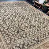 10’7 x 13’8 Classic Antique Rug Muted Black, Gray & Copper '5294