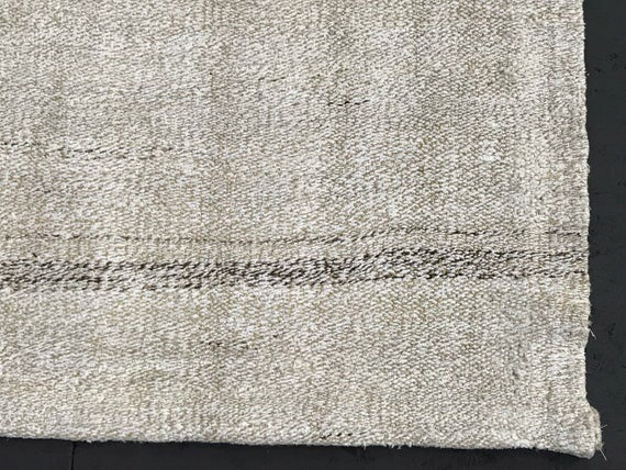 6x8 Scandinavian Style MCM Off White Pure Organic Hemp
