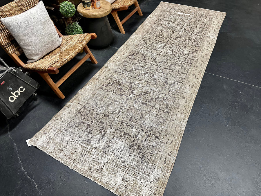 3’7 x 10’4 Classic Vintage Runner Muted Brown & Greige SB